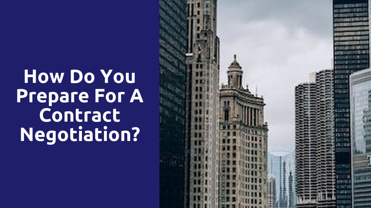 How do you prepare for a contract negotiation?