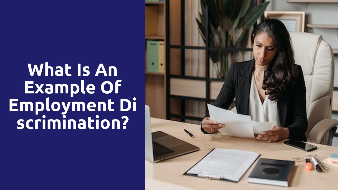 What is an example of employment discrimination?